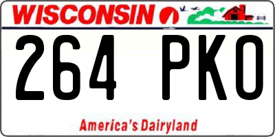 WI license plate 264PKO