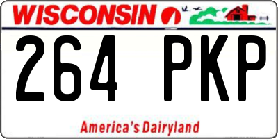WI license plate 264PKP