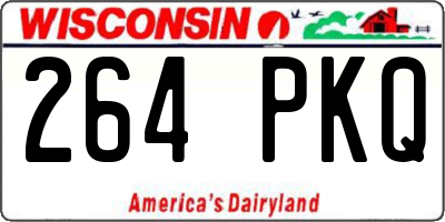 WI license plate 264PKQ