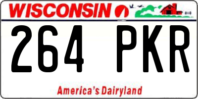 WI license plate 264PKR