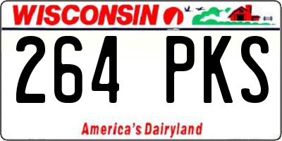 WI license plate 264PKS