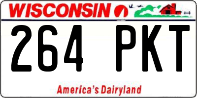 WI license plate 264PKT