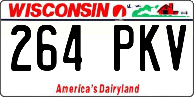 WI license plate 264PKV