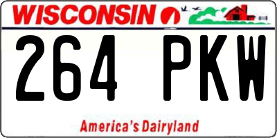 WI license plate 264PKW