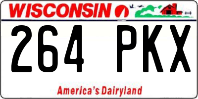 WI license plate 264PKX