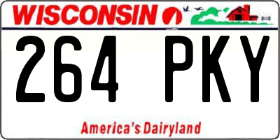 WI license plate 264PKY