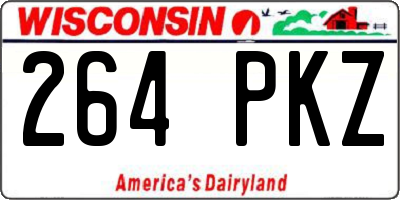 WI license plate 264PKZ
