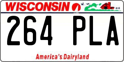 WI license plate 264PLA