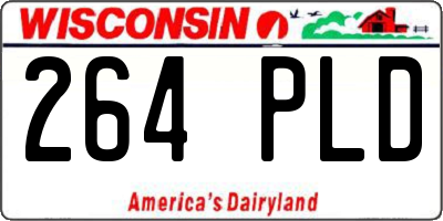 WI license plate 264PLD