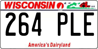 WI license plate 264PLE