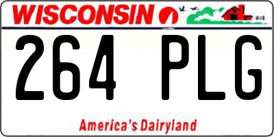 WI license plate 264PLG