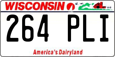 WI license plate 264PLI