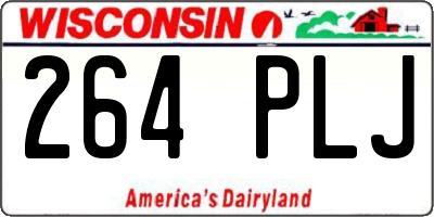 WI license plate 264PLJ