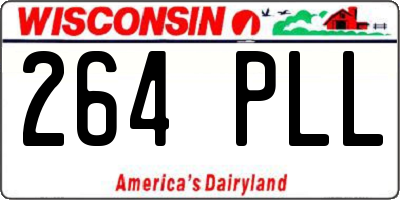 WI license plate 264PLL