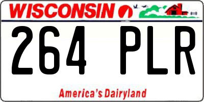 WI license plate 264PLR