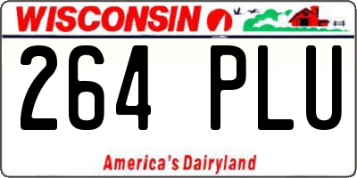WI license plate 264PLU
