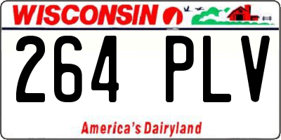 WI license plate 264PLV
