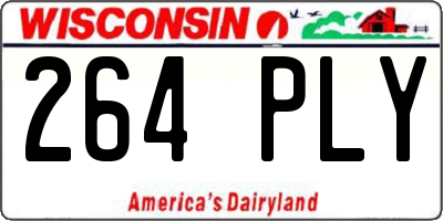 WI license plate 264PLY