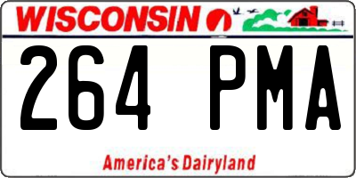 WI license plate 264PMA