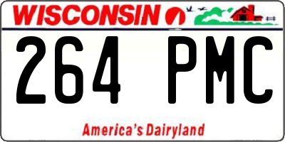 WI license plate 264PMC