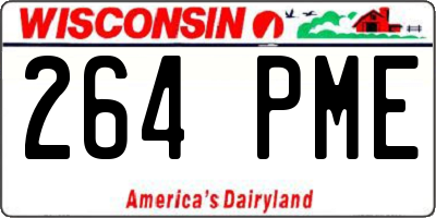 WI license plate 264PME