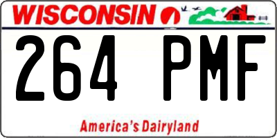 WI license plate 264PMF