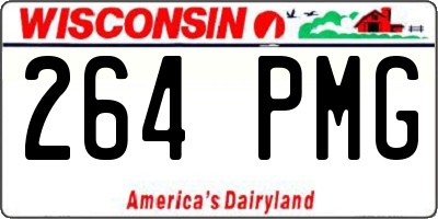 WI license plate 264PMG