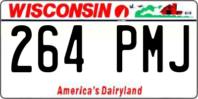 WI license plate 264PMJ