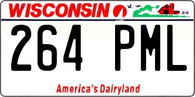 WI license plate 264PML