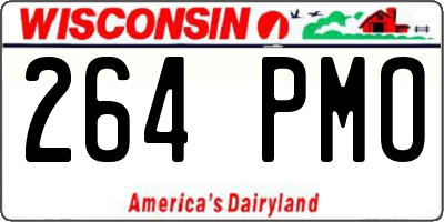 WI license plate 264PMO