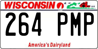 WI license plate 264PMP