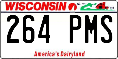WI license plate 264PMS