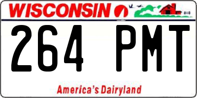 WI license plate 264PMT