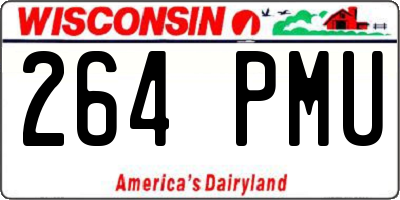 WI license plate 264PMU