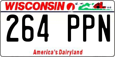 WI license plate 264PPN