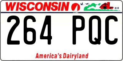 WI license plate 264PQC