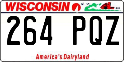 WI license plate 264PQZ