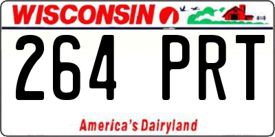 WI license plate 264PRT