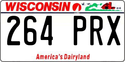 WI license plate 264PRX