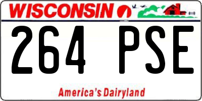 WI license plate 264PSE