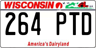 WI license plate 264PTD