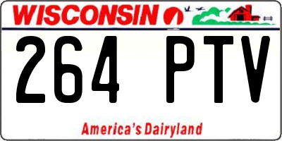 WI license plate 264PTV