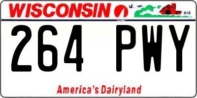 WI license plate 264PWY