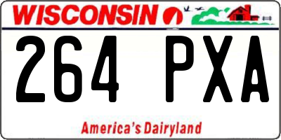 WI license plate 264PXA