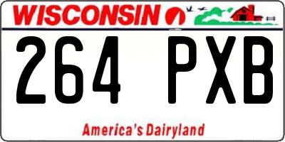WI license plate 264PXB