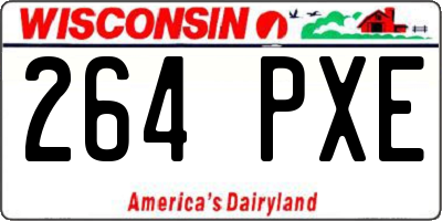 WI license plate 264PXE