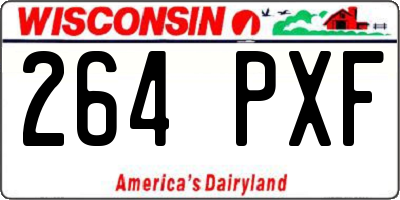 WI license plate 264PXF