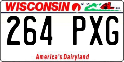 WI license plate 264PXG