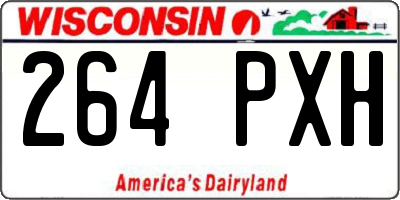 WI license plate 264PXH