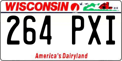 WI license plate 264PXI